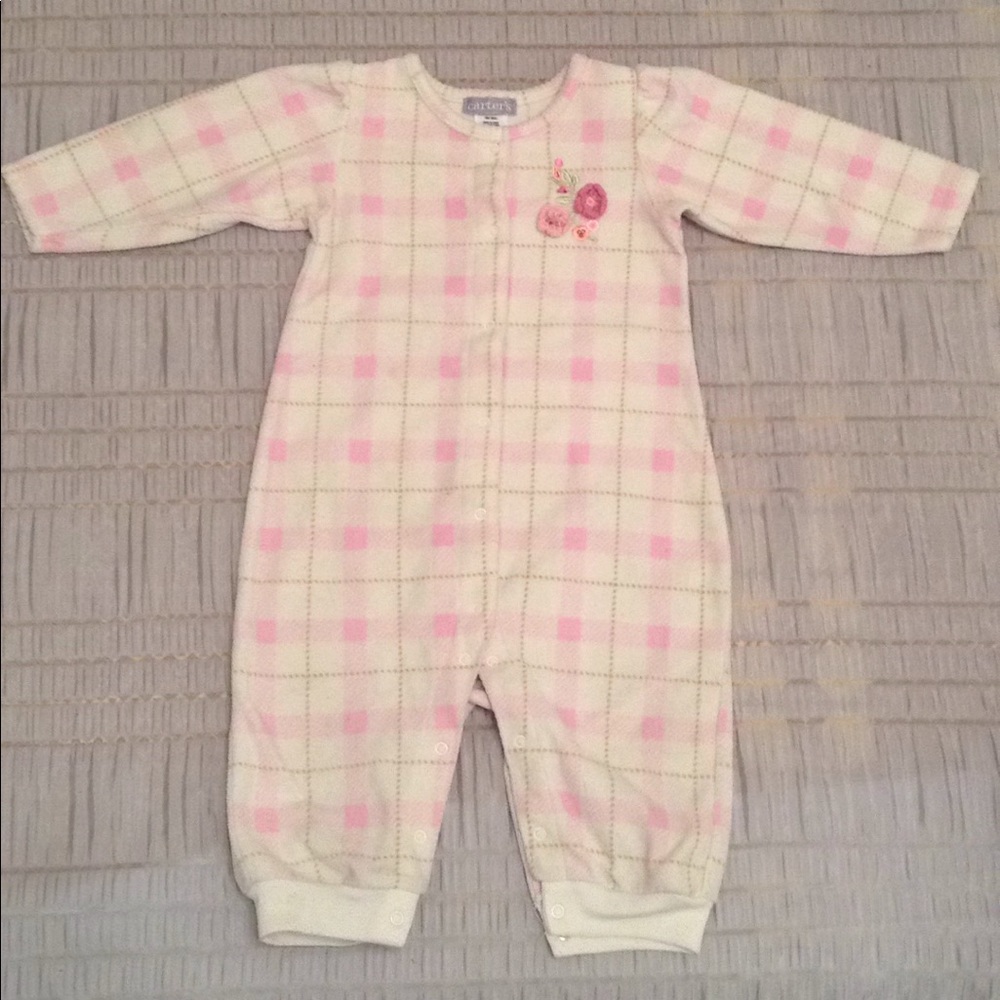 PINK AND CREAM PLAID SLEEPER